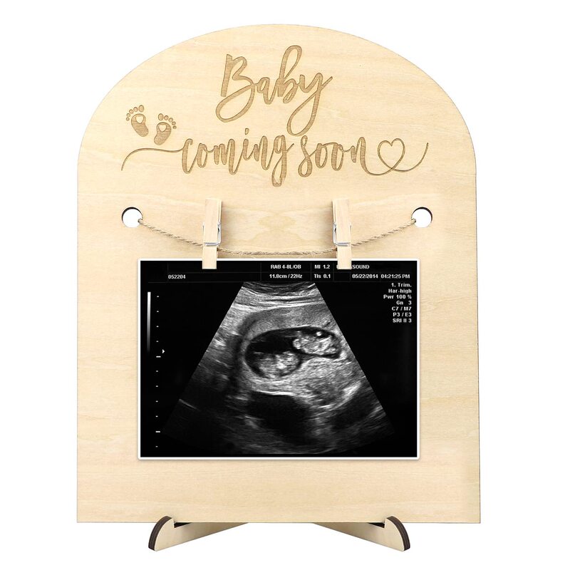 New Wooden Baby Ultrasonic Photo Frame Double-sided Logo Perfect Announcement of Pregnancy or Baby Birth New Wooden Baby Ultrasonic Photo Frame Double-sided Logo Perfect Announcement of Pregnancy or Baby Birth