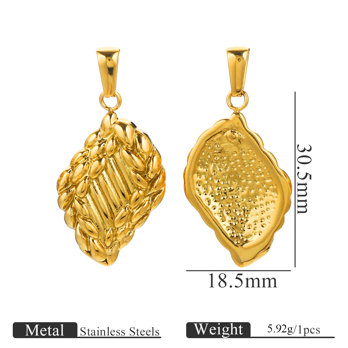 Colgante de acero inoxidable estilo múltiple oso amor gotas de agua Durian cola diamante accesorios joyería DIY