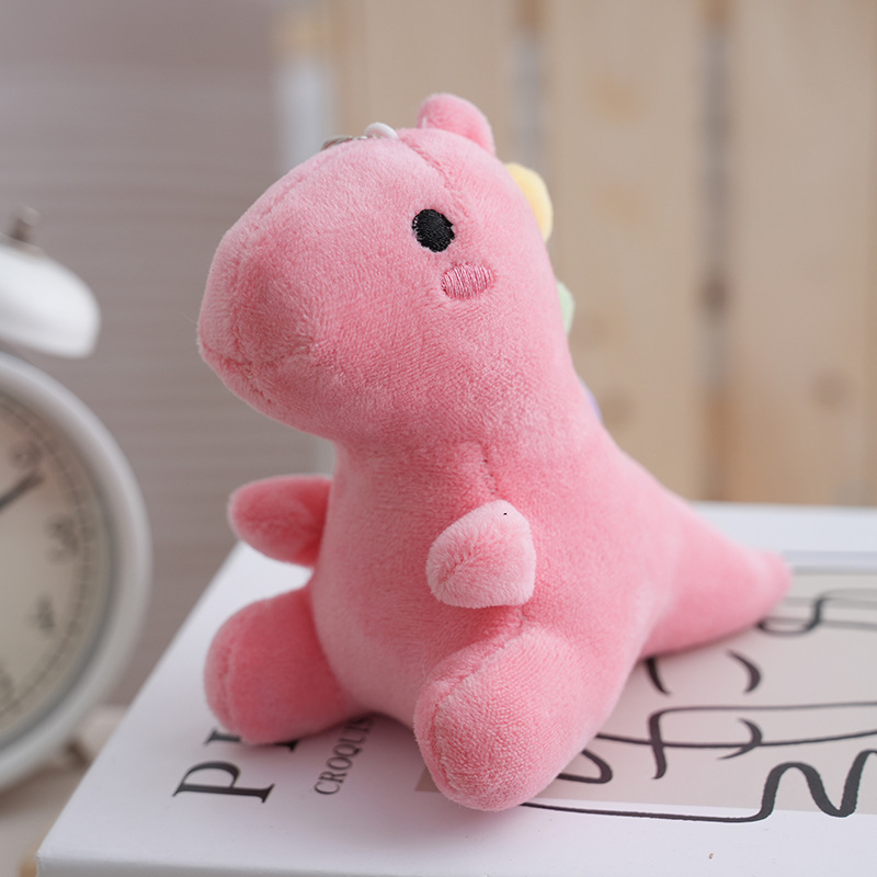 Cartoon Colorful Little Dinosaur Doll Cute Doll Children's Gift School Bag Small Pendant Keychain Doll Wholesale