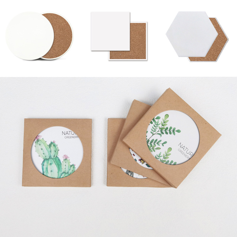 Ceramic Absorbent Coaster Ceramic Coaster to Print Gift Guochao Guofeng Animation Brand Wenchuang LOGO