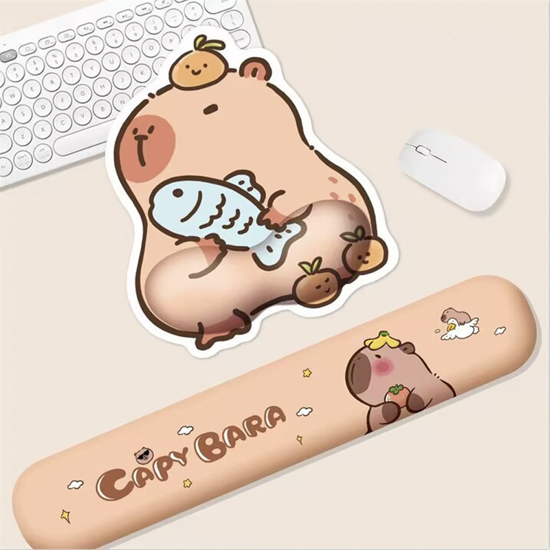 모유 카피발라 [마우스패드 + 키보드 트레이]