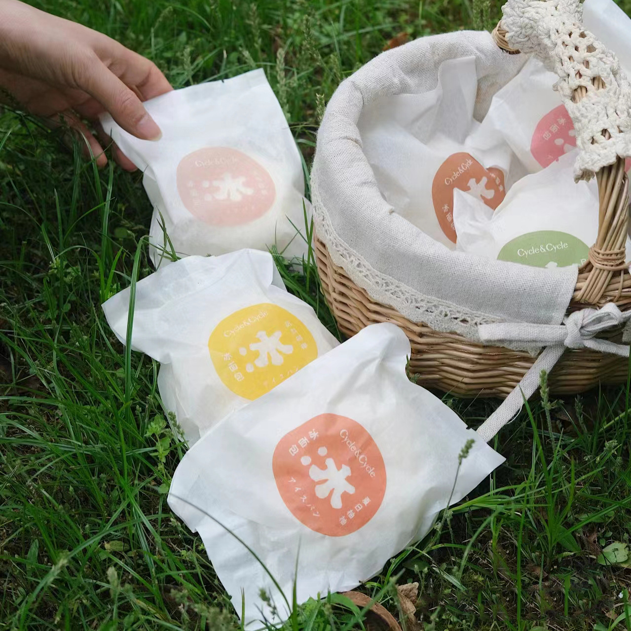 冰面包包装袋棉纸袋覆 覆膜机封袋麻薯泡芙袋子封口贴吐司口味机