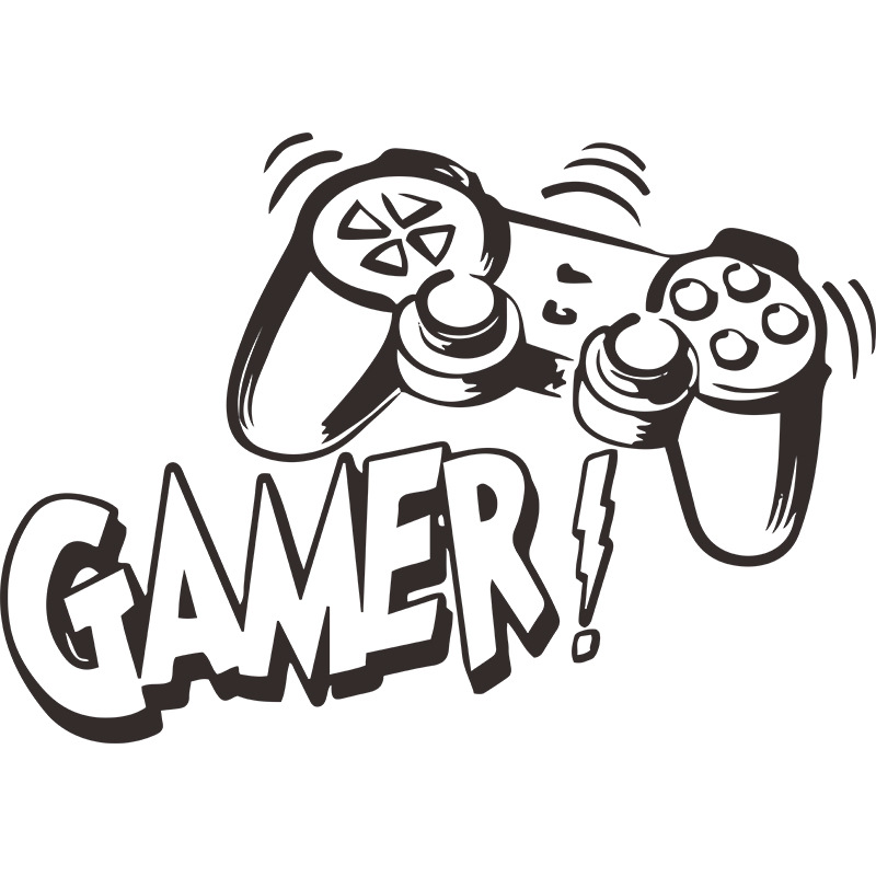 New FX-A168 Personalized Game Handle GAMER Internet Cafe Boy Room Home Wall Decoration Wall Sticker Self Adhesive 5