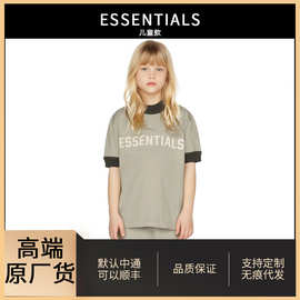 2022新款FOG Essentials儿童胸前大LOGO印花圆领短袖T恤