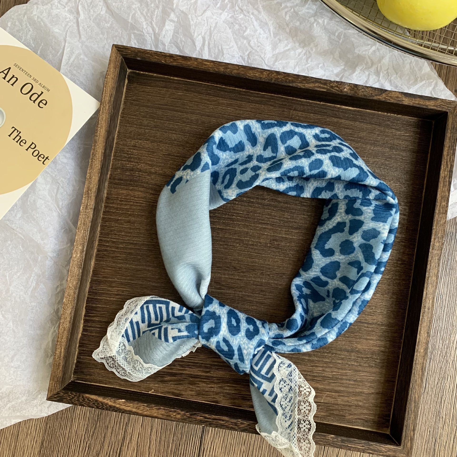 Buñuelo de seda cuello pequeño buñuelo cuadrado primavera y verano nueva moda decoración buñuelo de cuello paquete buñuelo de cabeza buñuelo de verano buñuelo de cabello buñuelo de cabello