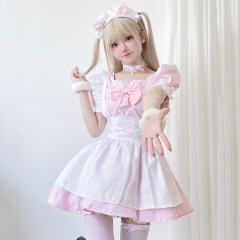 ソフトガールロリータピンク二次元メイド服ドレスかわいい女の子アニメコスプレコスプレ衣装