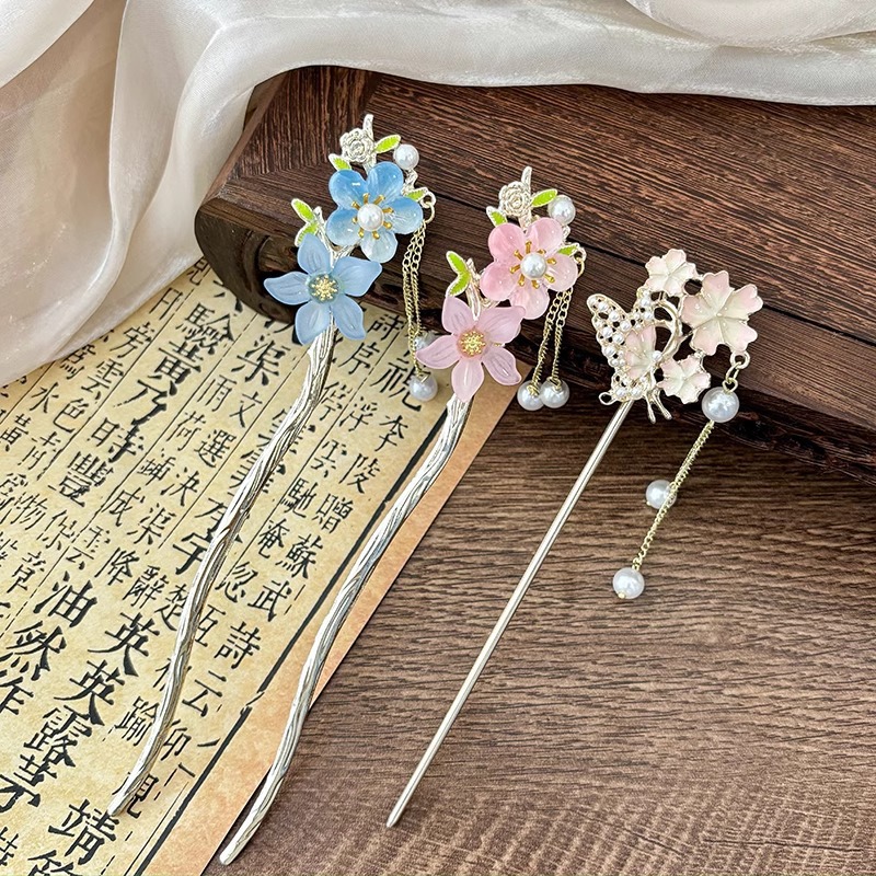 Nuevo estilo chino ropa de cabello estilo antiguo paso agitar ping pin