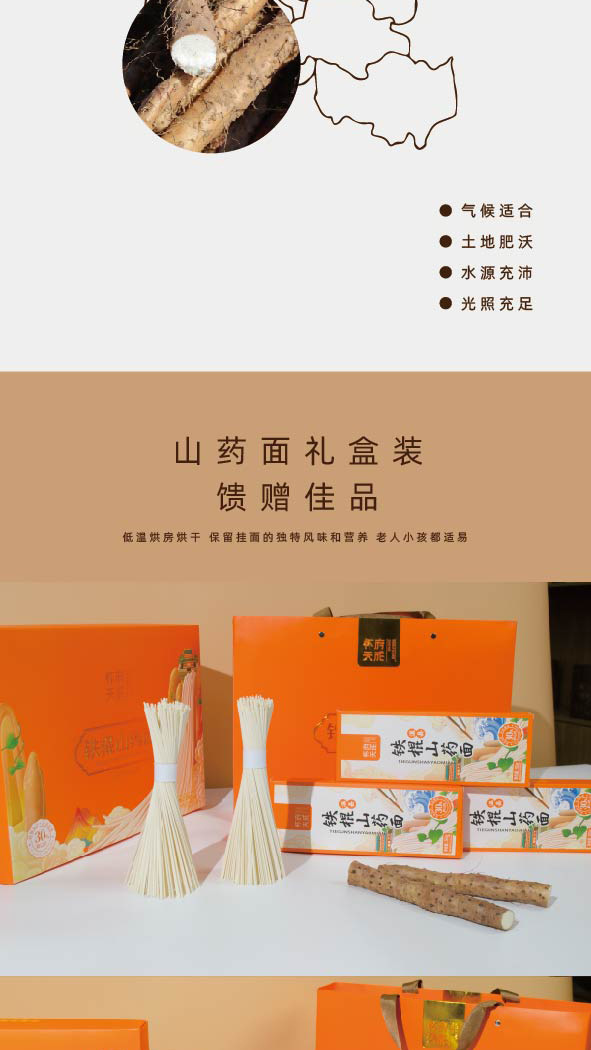 Wenxian Iron Stick Yam Dragon Whisker Noodles 2.8kg Gift Box Chinese Yam Noodles specifications