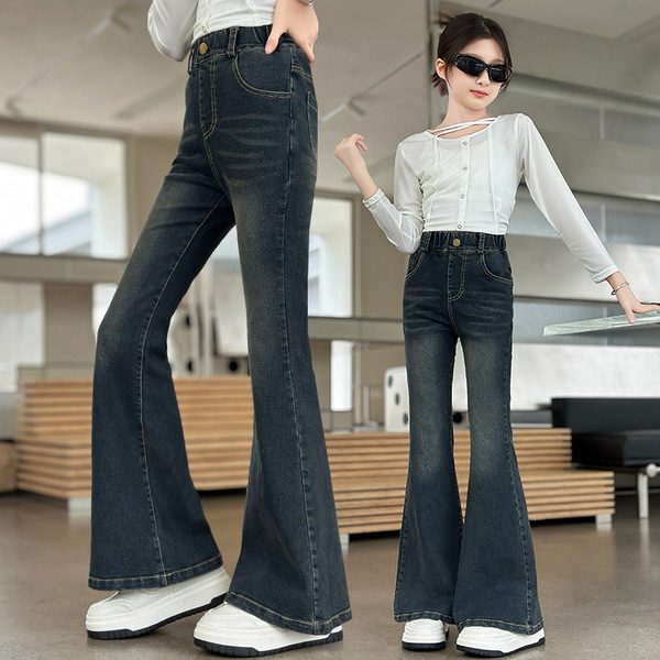 Autumn flared trousers