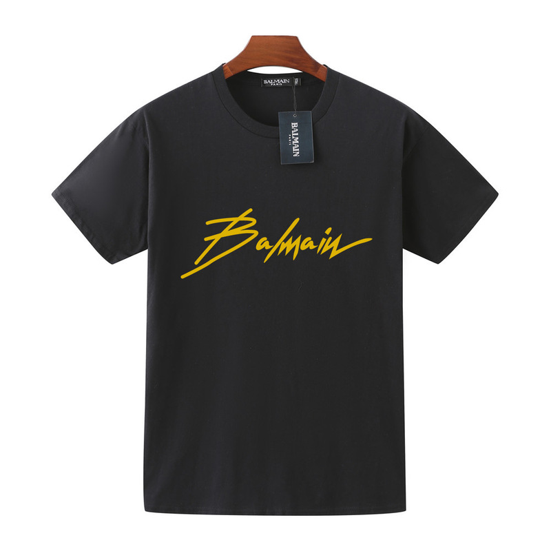 2022 New Ss Spring and Summer New Balmain Balmain Hot Stamping Letter Cotton Loose T-Shirt Design for Men and Women 06