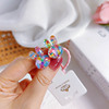 Phantom laser shiny without dropping powder flowers, children's small rubber band mice, cherry bow, colorful hair rope festival