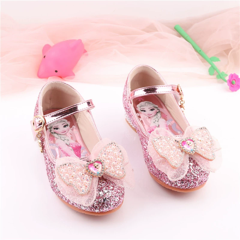 Обувь принцессы с мягкой подошвой обувь бабочки цветы детские хрустальные туфли