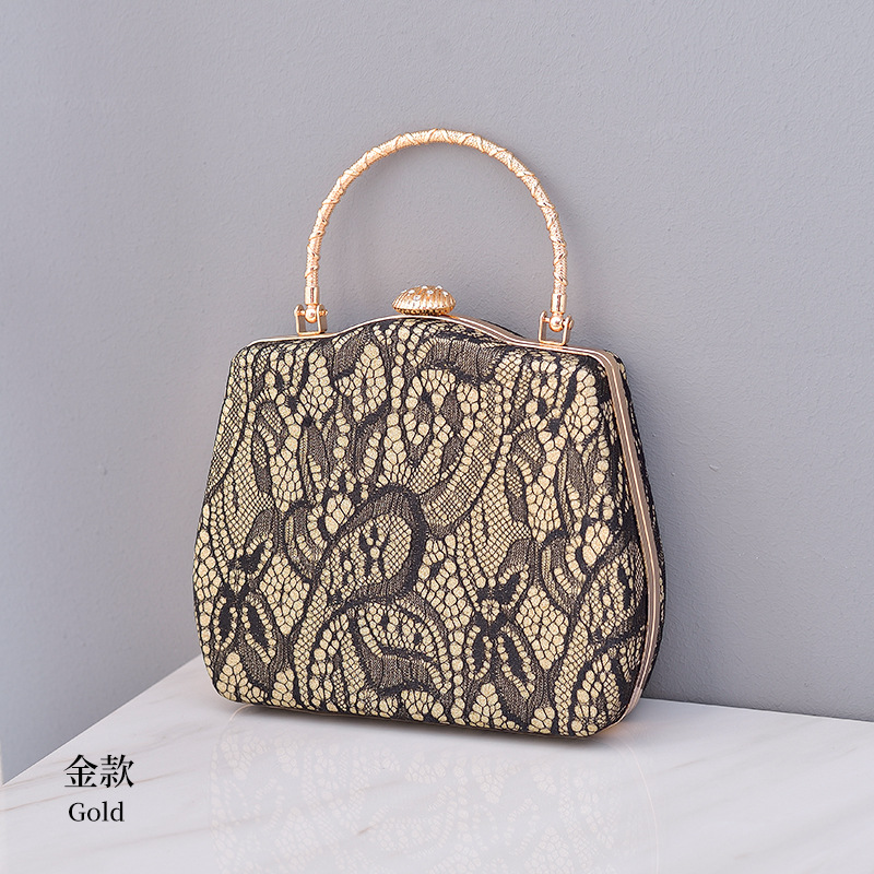 Cruz-frontera encaje noche banquete femenino Comercio exterior europeo y americano bolso de mano cheongsam bolso vestido de boda
