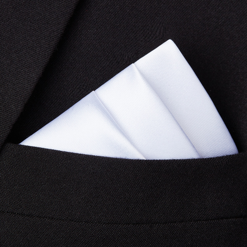 White Pocket Square Men's Suit Business Shirt Breast Square Solid Color Suit Handkerchief Small Square Square White Pocket Square Men's Suit Business Shirt Breast Square Solid Color Suit Handkerchief Small Square Square