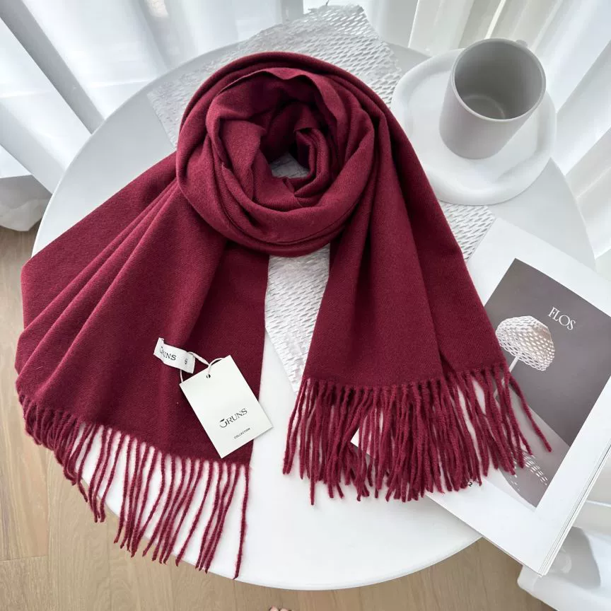 Demi‑season warm cashmere scarf, universal cloak wrap, 200 cm, 250 g, many colors