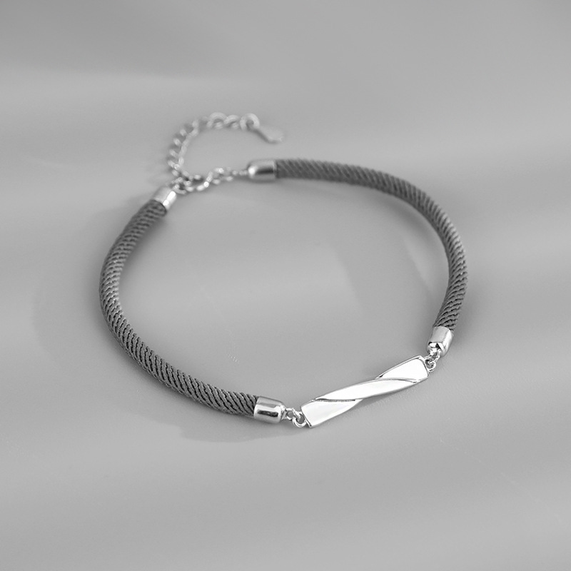 Mobius Bracelet Trendy Men's Personality Single Bracelet Fashion Simple Student Jewelry Minimalist Style Woven Bracelet