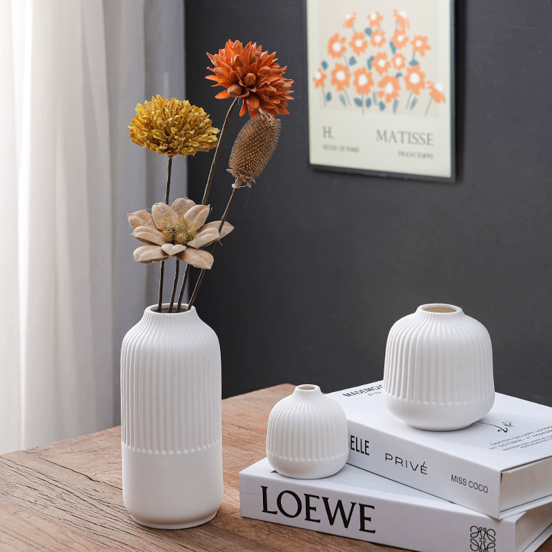 Трансграничный керамический набор ваз полосатый ваза скандинавский минималистский цветочный набор