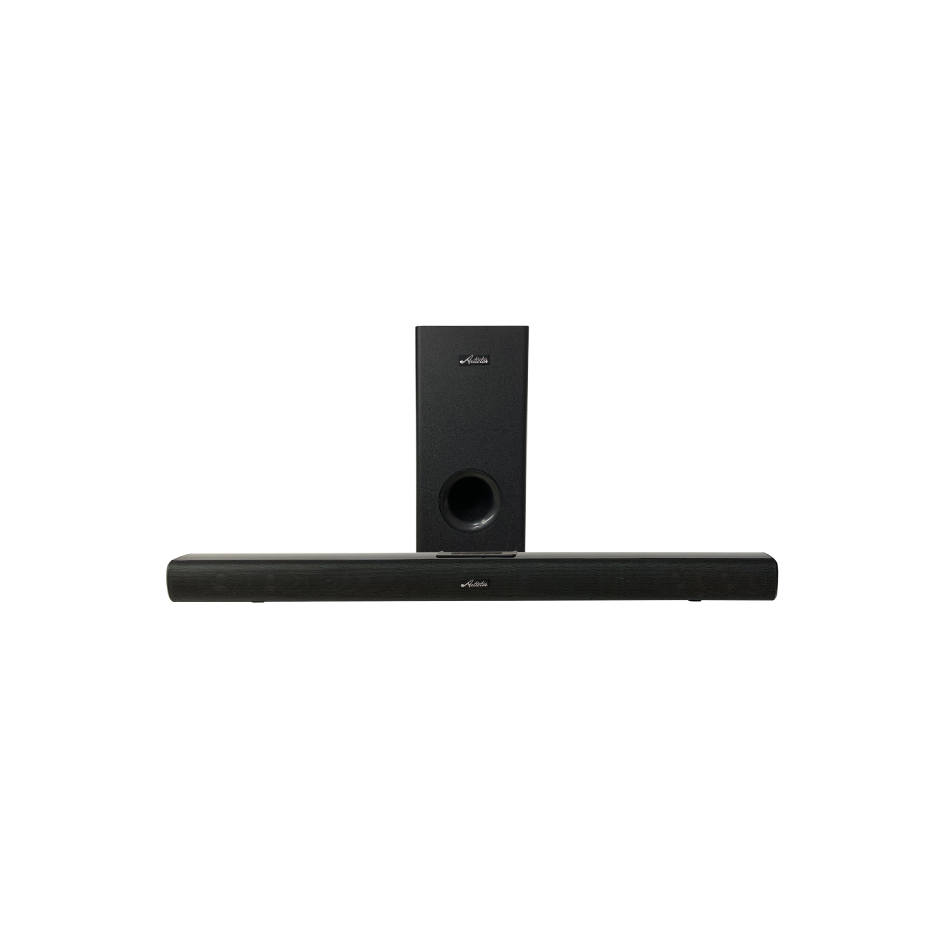 Soundbar Soundbar with Wired Subwoofer Hdmi/Fiber Optic/Usb/Bluetooth 5.3 Fully Compatible with Audio and Video