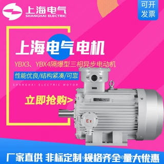 上海电气集团上海电机厂电机YBX3/YBX4隔爆型三相异步电动机5.5kw