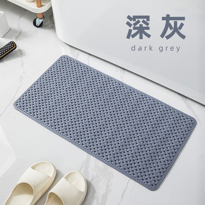 Woven pattern floor mat-grey