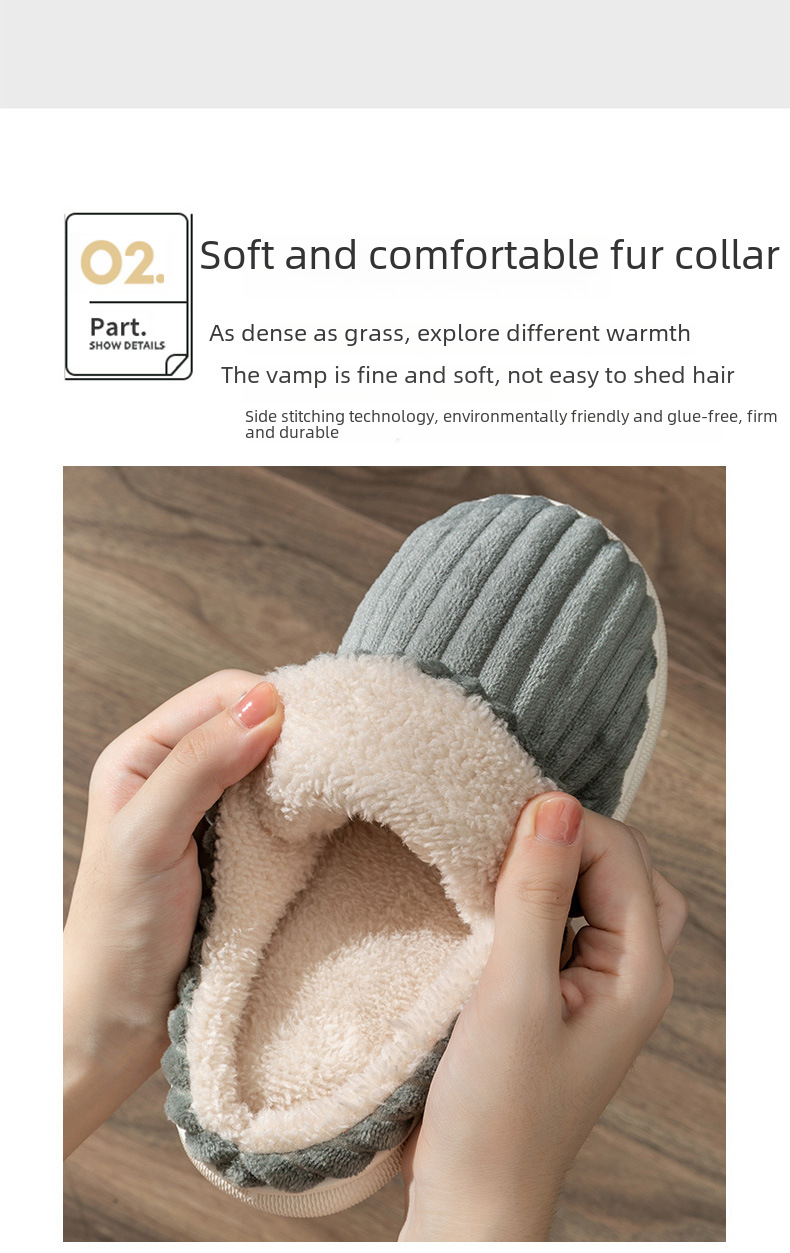 Warm Cotton Slippers For Couples Winter Indoor Moon Wool Shoes_voghion.com