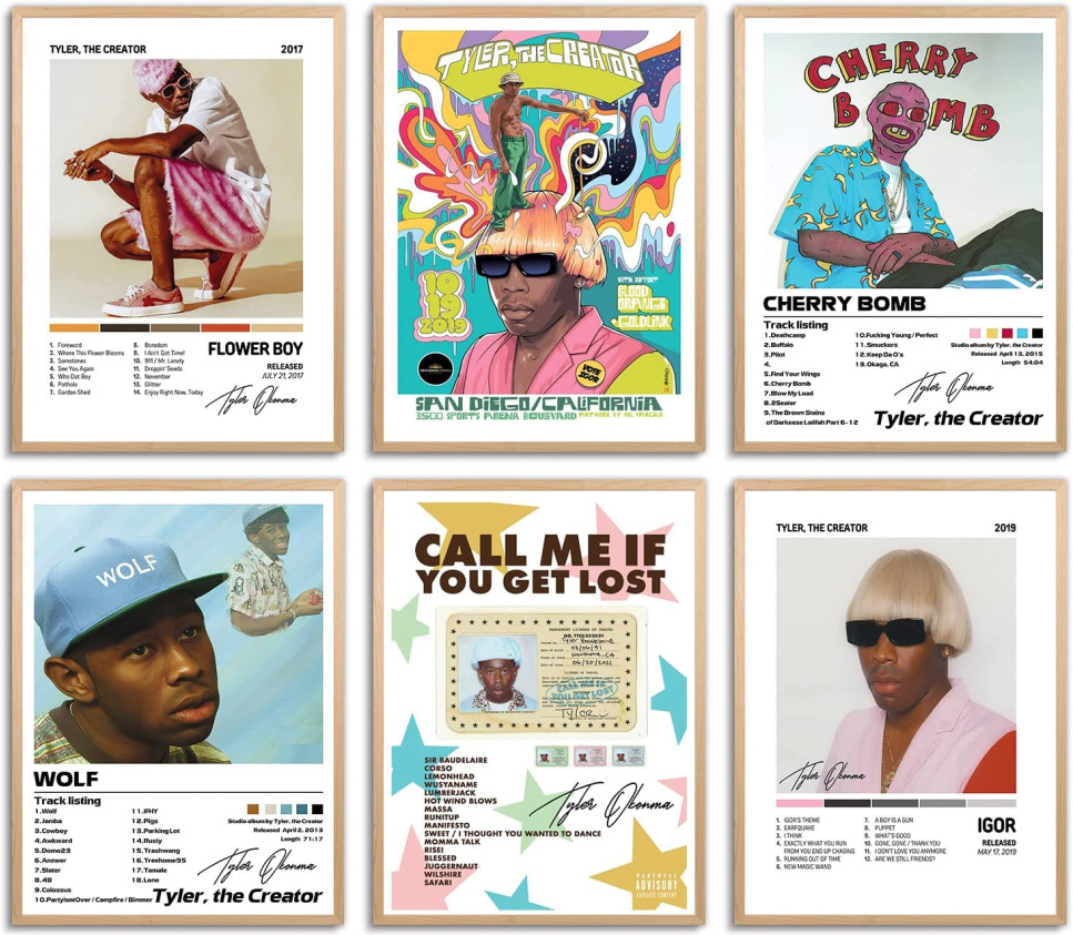 Tyler, The Creator Tyler, The Creator Album Cover Tracklist Series Canvas Poster Wall Art