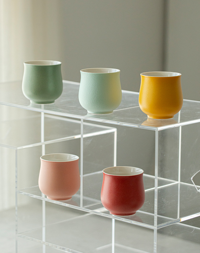 Piccola tazza da caffè in ceramica latte stile macaron_voghion.com