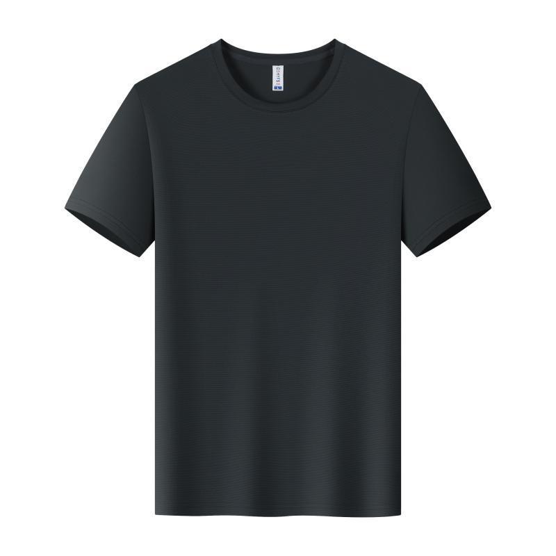 冰丝速干工作服T恤短袖定制印LOGO男透气户外团队工装广告衫圆领|undefined