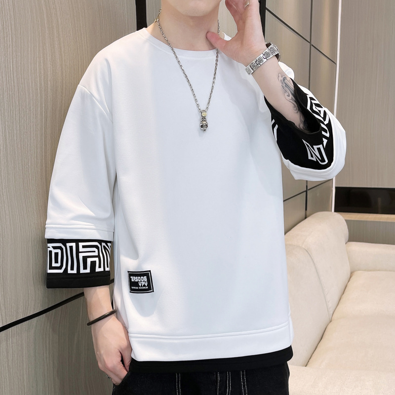 [Yi Pin Yuan]-YPY-6827P25 Men's Wear Autumn New Technology Jacquard Design Seven-point Sleeve Wear