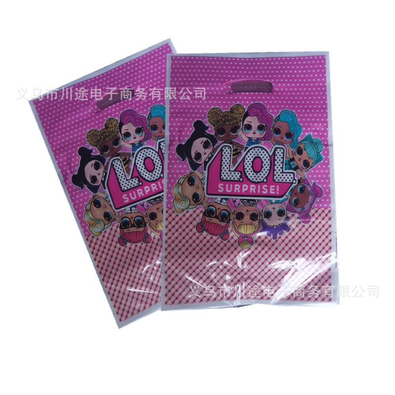 Fábrica directa bolsa de regalo de dibujos animados para niños fiesta de cumpleaños bolsa de regalo película perlada bolsa de regalo PE ahora