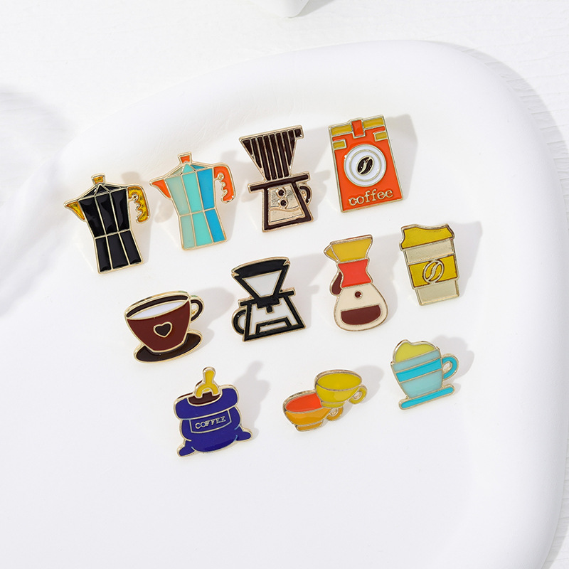 Modern Style Cup Alloy Enamel Plating Unisex Brooches display picture 6