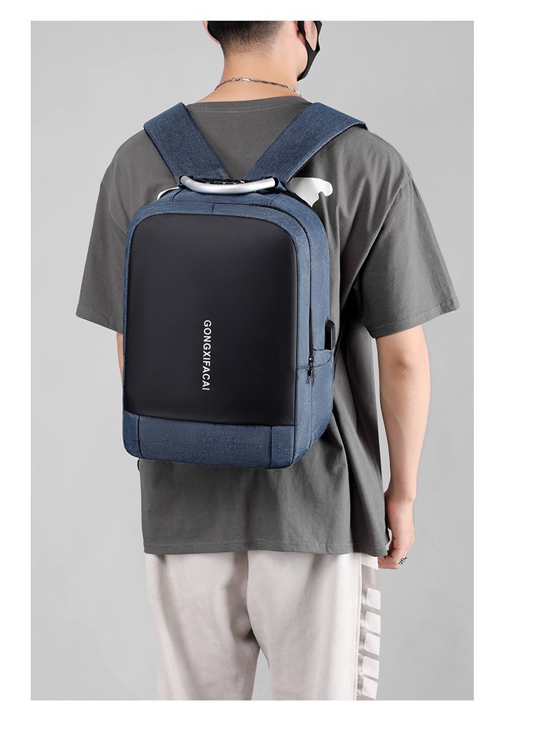Backpack with large capacity and high-end feel, men's high-end feel, laptop bag, casual business travel bag undefined