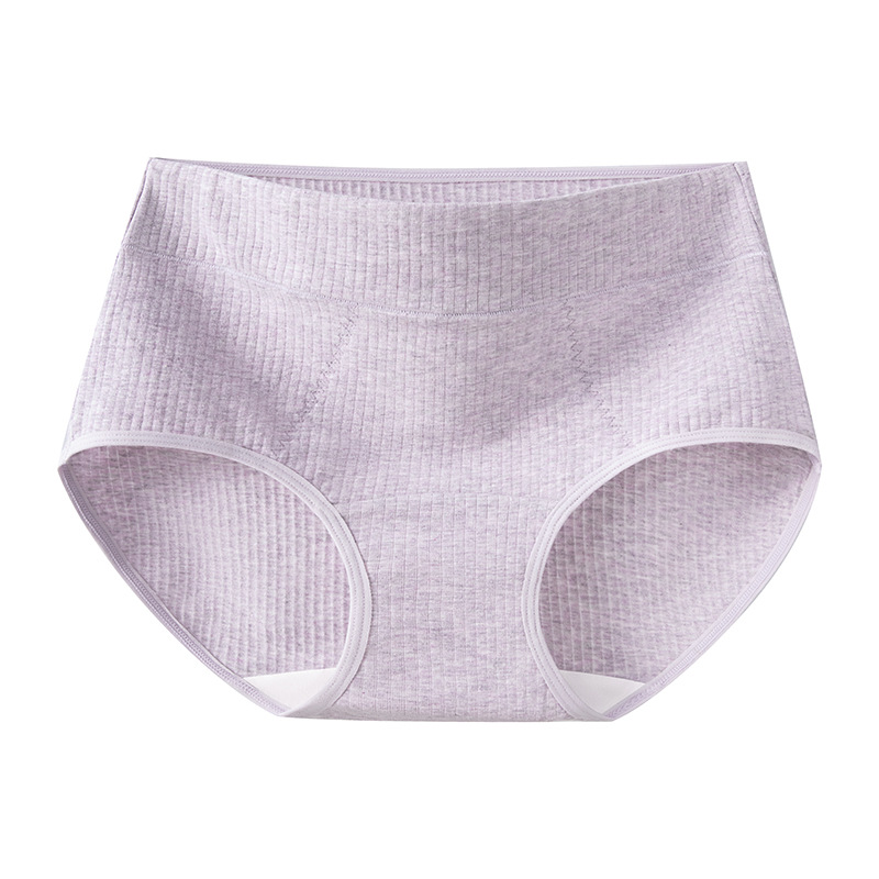 Ropa interior de algodón de color para mujer entrepierna de algodón puro 10A entrepierna antibacteriana para mujer 2025 nuevo estilo de talla grande ropa interior transpirable de cintura alta para mujer