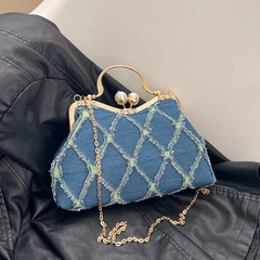 小眾設計包包女新款跨境夾口貝殼包手提包網紅名媛單肩斜挎包批發