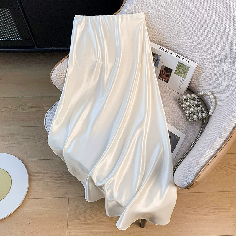 Настоящая фотография нового китайского стиля, национального стиля, свободная и драпированная, улучшенная однотонная юбка «рыбий хвост» в этническом стиле династии Хань.