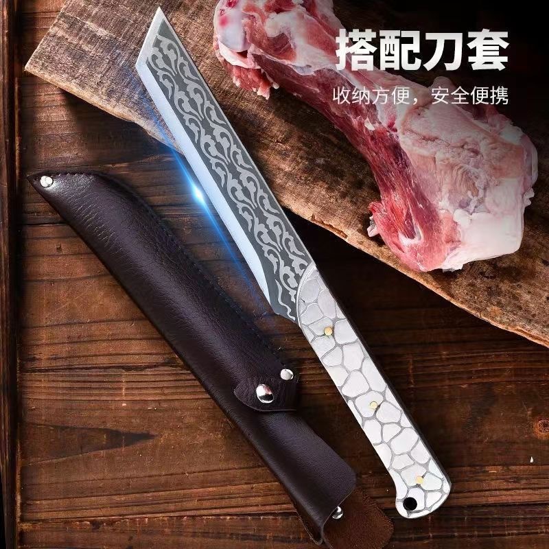 冰魄刀高档户外刀具龙骨一体锻打斩骨刀手工锻打家用小型斩骨切菜