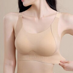 粉底液无痕隐形内衣女大胸显小聚拢收副乳防下垂夏季薄款大码文胸