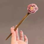 Китайская шпилька из сандалового дерева с кисточками, ханьфу, аксессуар для волос, китайский стиль, высокого качества