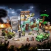 4 models of war ruins scene