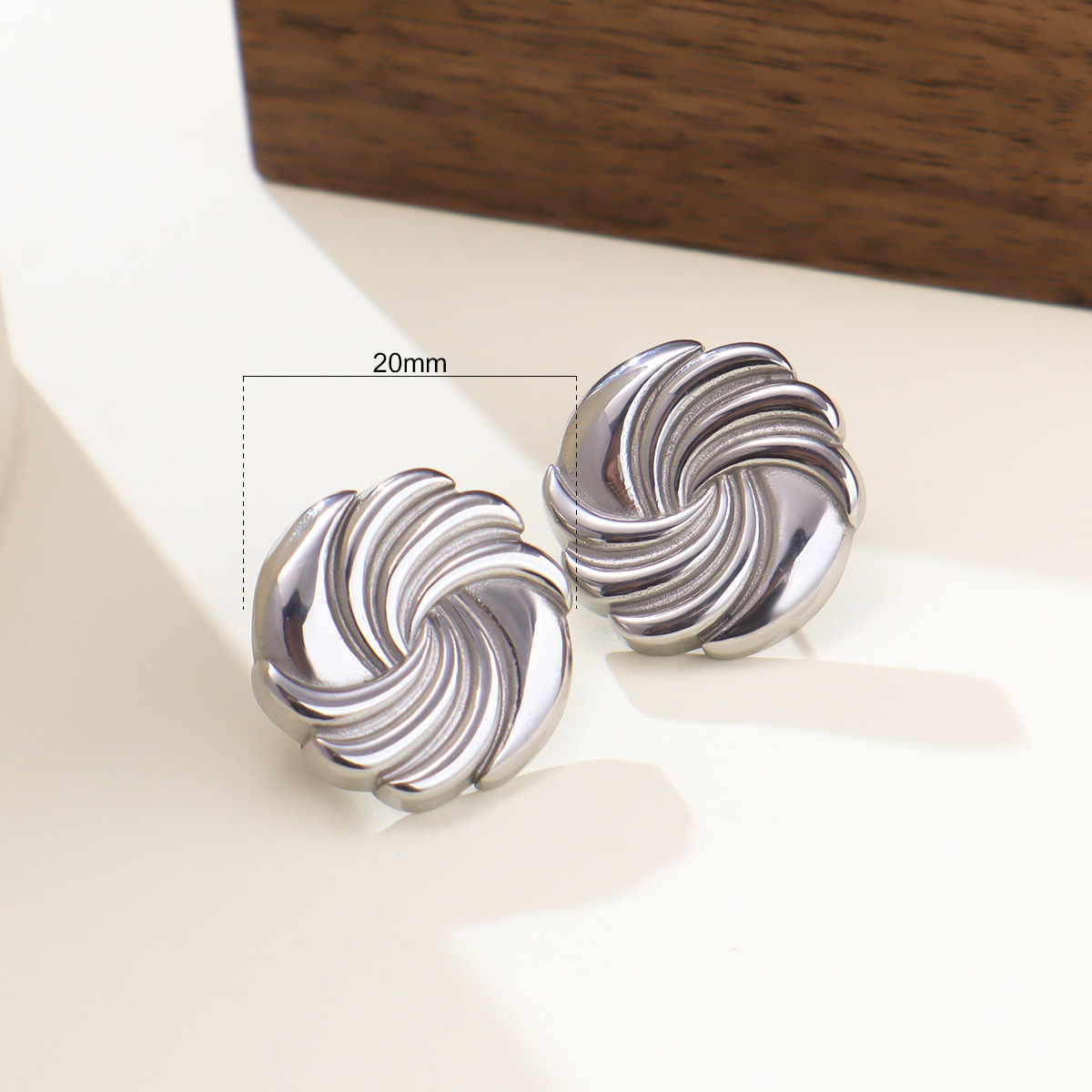 Titanium Steel Ear Needle Material 1 Piece Simple Style Geometric Plating Titanium Steel Ear Studs