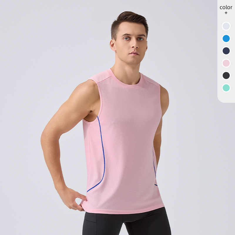 Yibang Men's Quick-Drying Vest Summer New Sports Sleeveless T-Shirt Outdoor Running Vest Top Breathable Vest