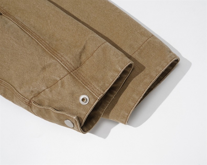 GMABCD Men's Collared Zip-Up Utility Jacket – Multi-Pocket Casual Outerwear - detail 13