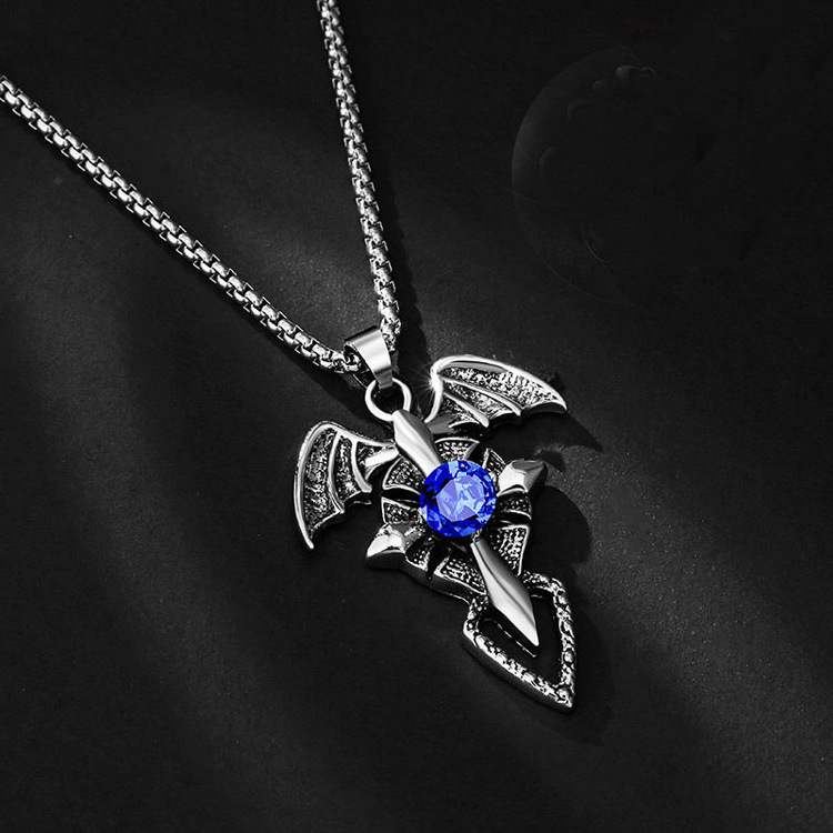 New Personalized Bat Red Diamond Leaf Nail Tiger Spiral Jewelry Chain_voghion.com
