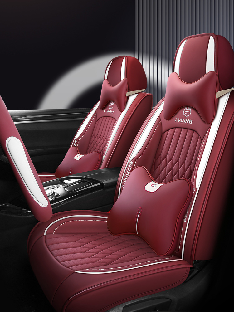 Cross-border Amazon full leather car cushion 3D three-dimensional all-inclusive universal cushion
