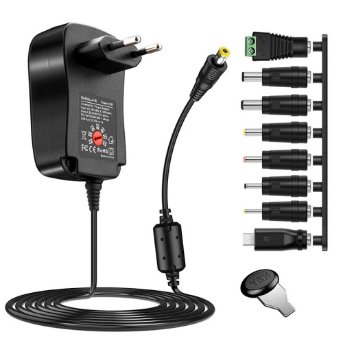 41W6-24V adjustable voltage power supply 15V18V20V24V multi-function adapter AC DC power supply European regulations