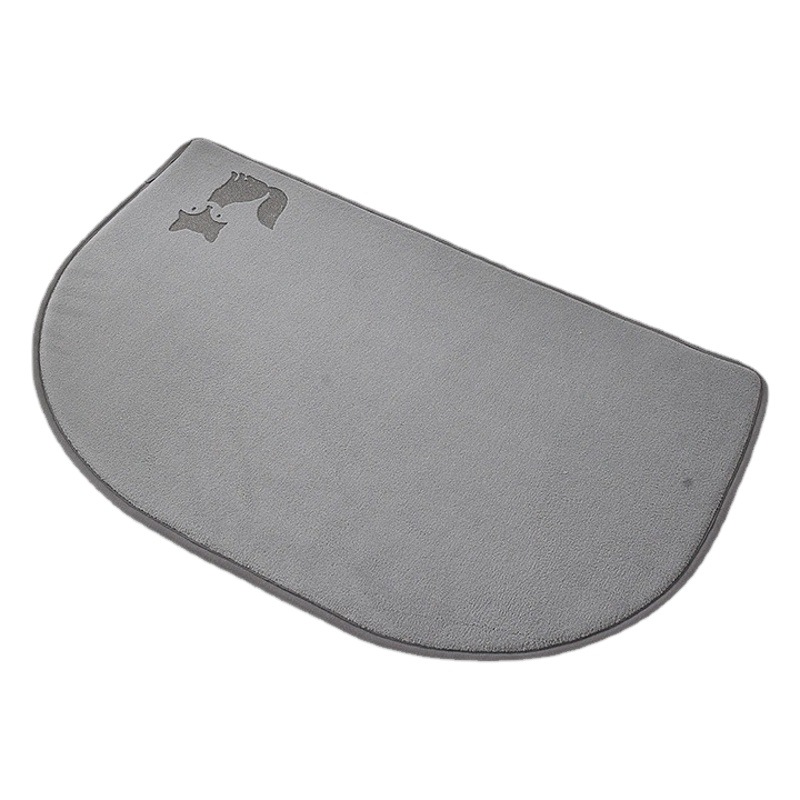 Alfombra de puerta semicírculo transfronterizo máquina lavable baño absorbente de secado rápido alfombra de esponja de memoria baño alfombra de piso de rebote lento