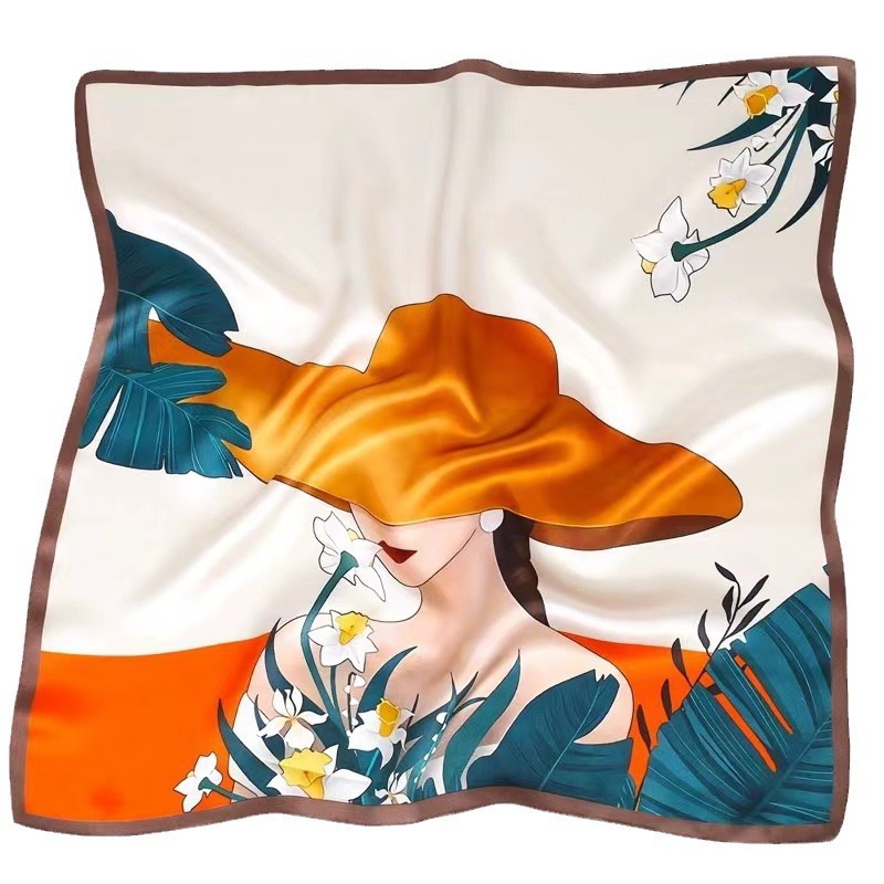 2025 viaje nuevo 70 bufandas de seda cuadrada de trabajo bufandas de seda para mujeres bufandas de seda de verano bufandas de seda delgada bufandas de seda