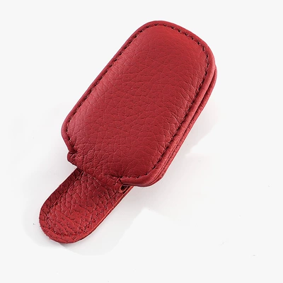 Car eye clip car car Car Glasses Clip/Bill Clip - full-cowhide-glasses-clip-red