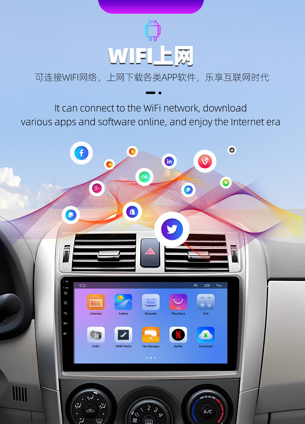 Specially Used for Old Corolla Navigation, New Corolla Navigation All-In-One Car Gps Navigator, Reversing Car
