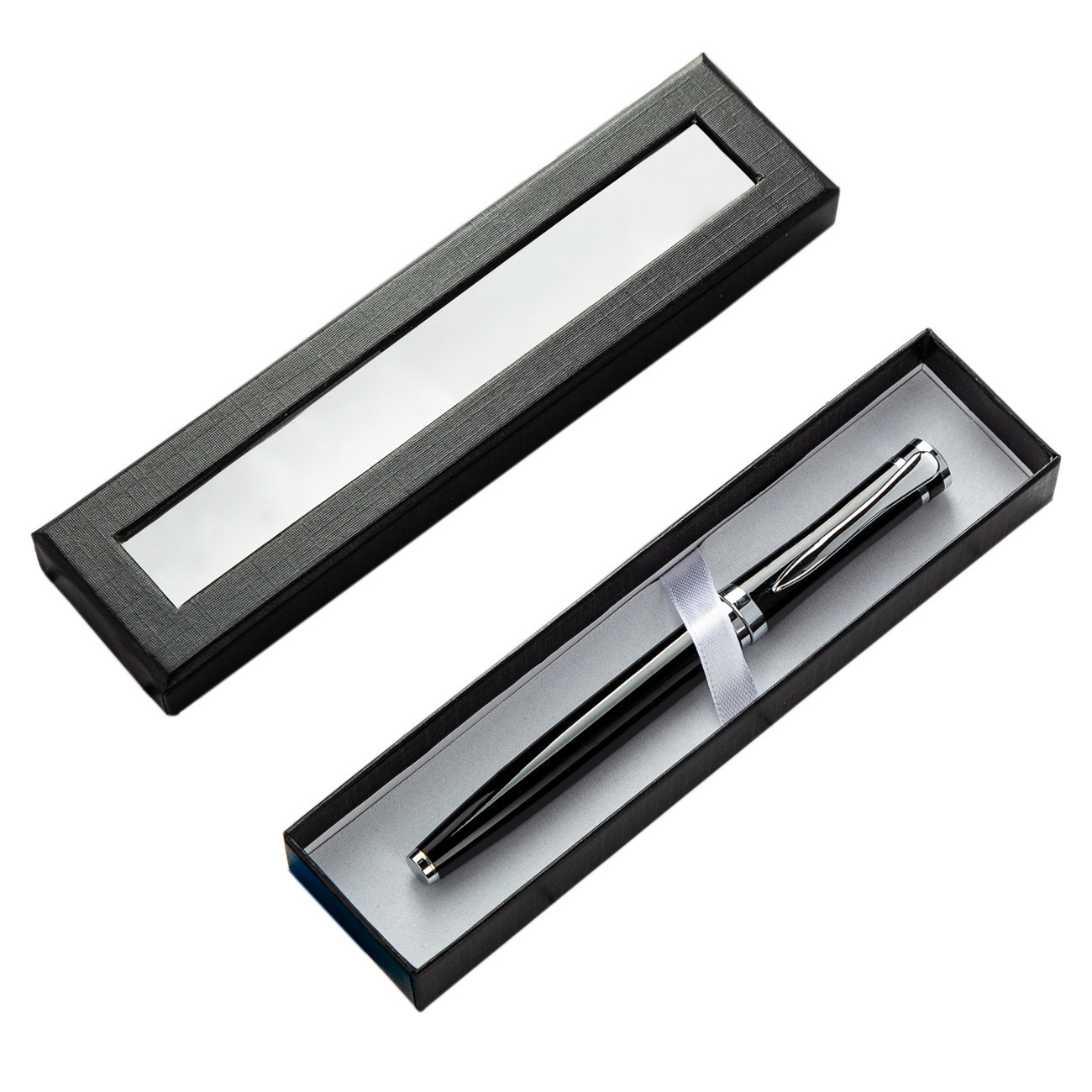 Caja de bolígrafo única caja de bolígrafo creativa transparente ventana de papel caja de regalo transfronteriza cubierta tierra almacenamiento de bolígrafo neutro